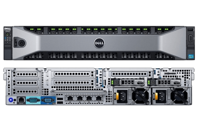 Сервер Dell PowerEdge R730xd noCPU 24хDDR4 H330 iDRAC 2х1100W PSU SFP+ 2x10Gb/s + Ethernet 2х1Gb/s 24х2,5" FCLGA2011-3