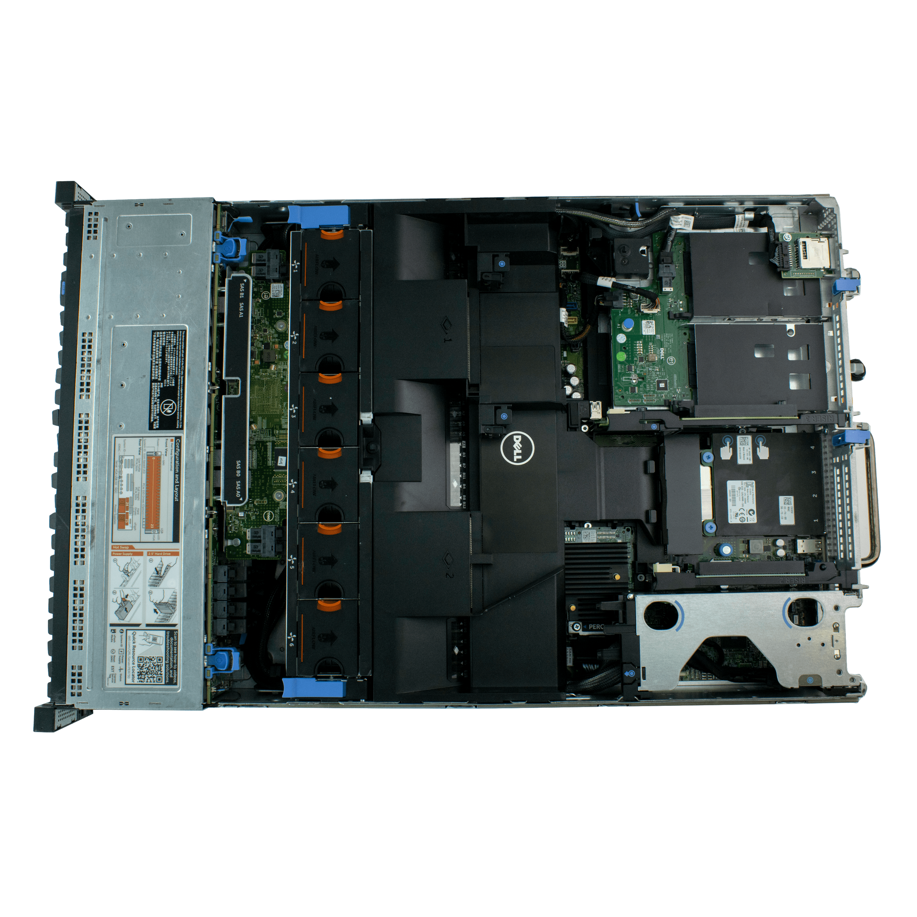 Сервер Dell PowerEdge R730xd noCPU 24хDDR4 H730 iDRAC 2х1100W PSU SFP+ 2x10Gb/s + Ethernet 2х1Gb/s 24х2,5" FCLGA2011-3 (4)