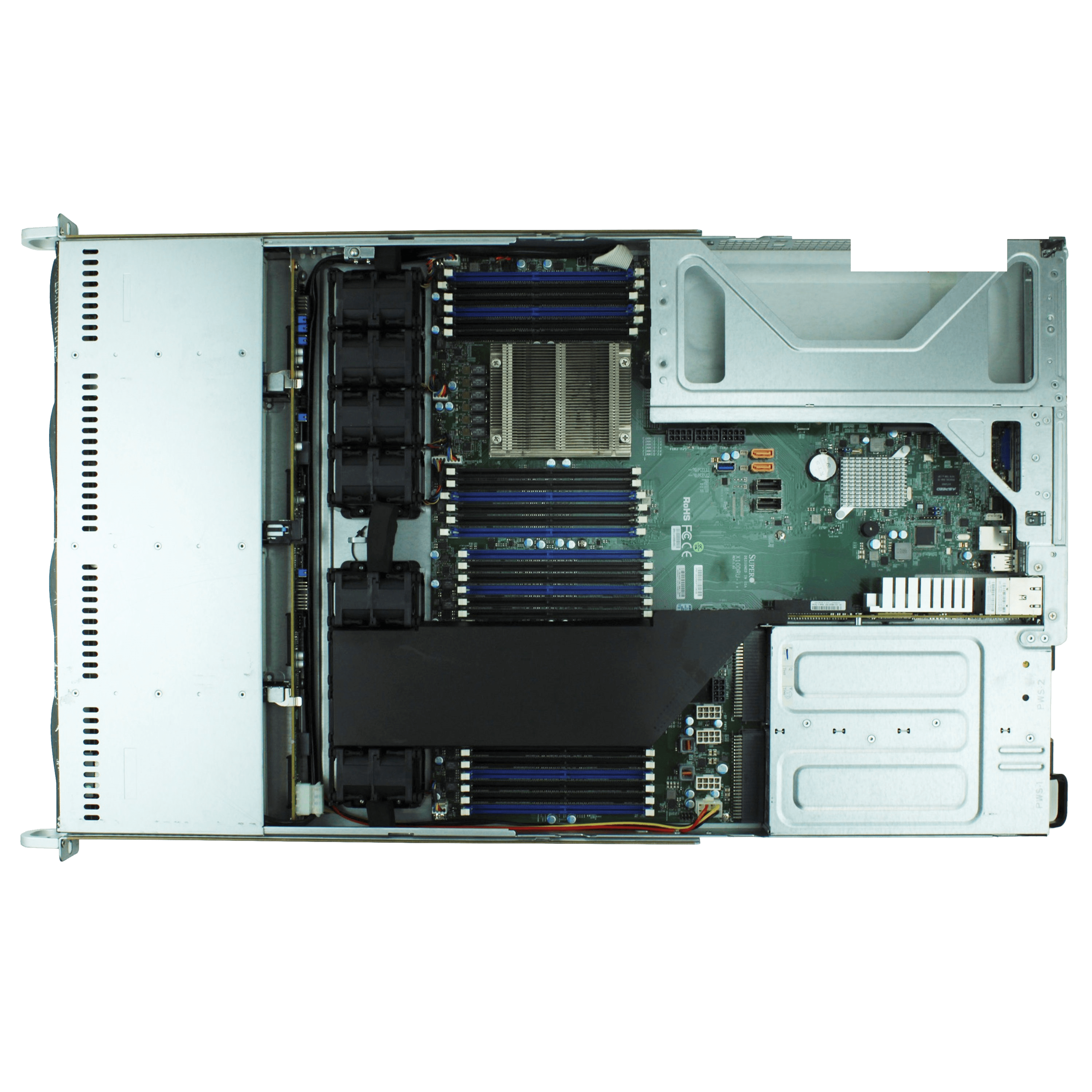 Сервер Supermicro SYS-1028 CSE-819U noCPU X10DRU-I+-G5-NI22 24хDDR4 softRaid IPMI 2х800W PSU Ethernet 2х1Gb/s 4х3,5" BPN SAS815TQ FCLGA2011-3 (3)
